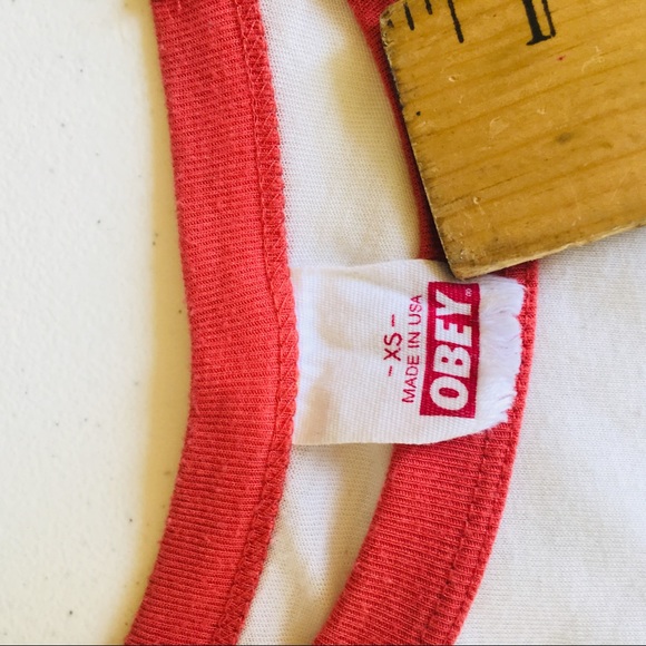 OBEY Women 3/4 sleeve shirt size XS - Picture 4 of 8